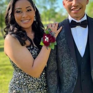 Black Sequin Prom Dress